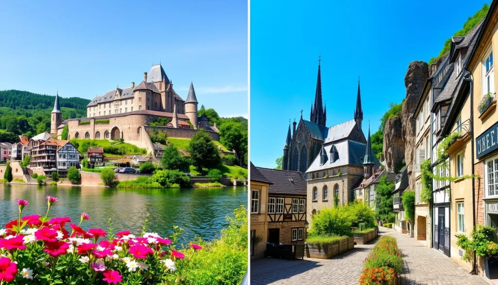 Quedlinburg and Dinant riverside beauty