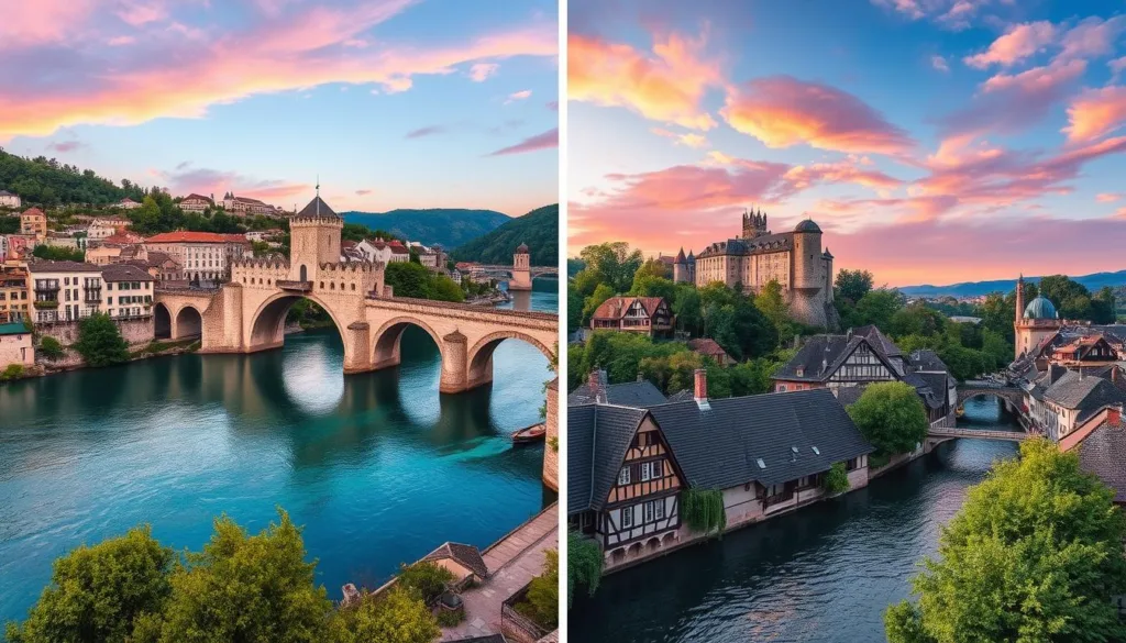 historic bridges in Mostar and Cochem